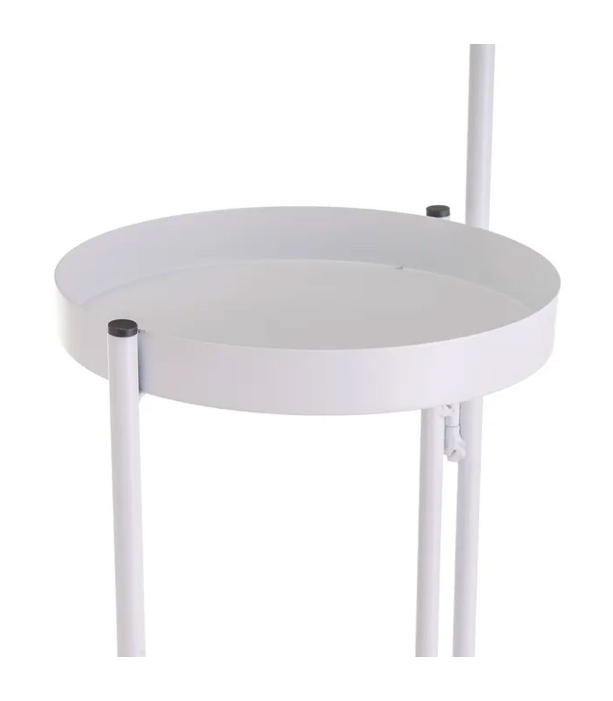 Wadiga Support Pot Plante Triple Articulé Métal Blanc 60x19x60cm