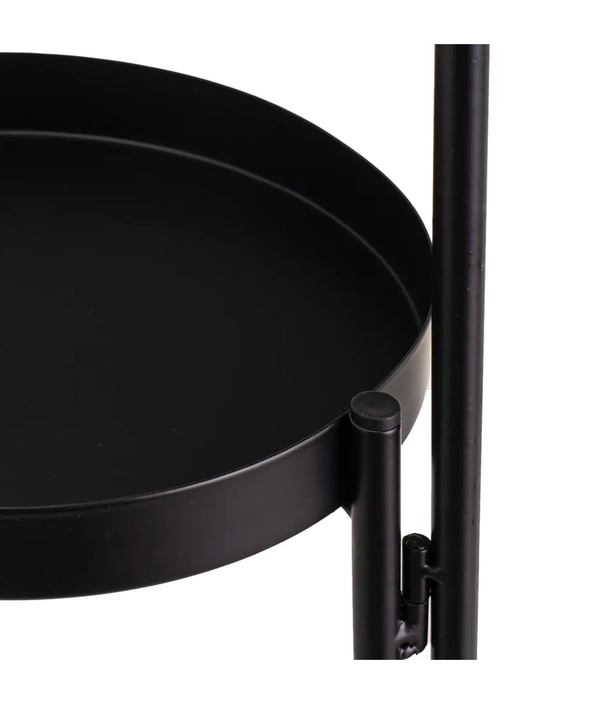 Wadiga Support Pot Plante Triple Articulé Métal Noir 60x19x60cm