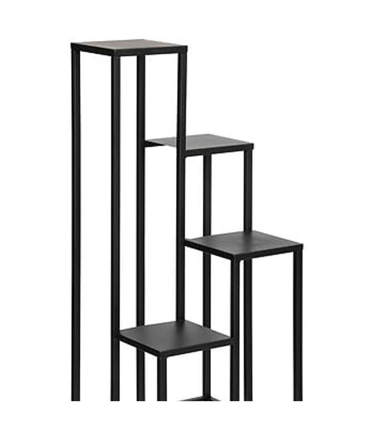 Wadiga Support Pots Plantes étagé En Métal Noir 36x36x87cm