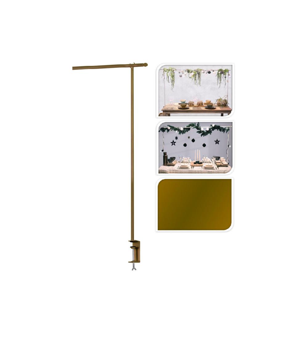 Wadiga Support Pour Décoration De Table Métal Doré - 135 à 250cm