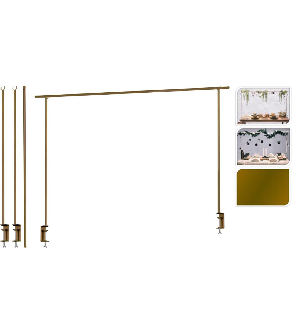 Wadiga Support Pour Décoration De Table Métal Doré - 135 à 250cm