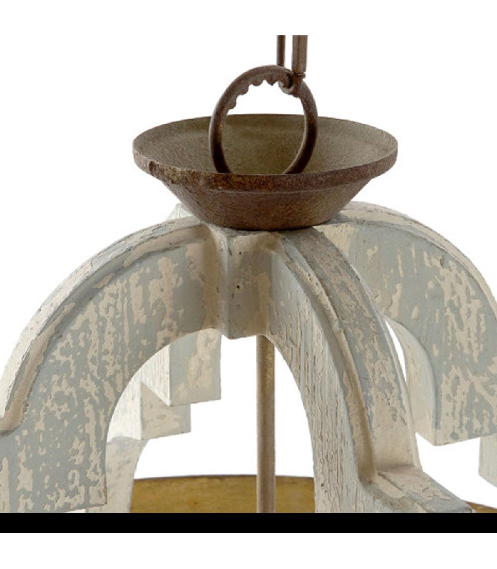 Wadiga Suspension Classique En Bois Blanc Et Métal 63x63x74cm