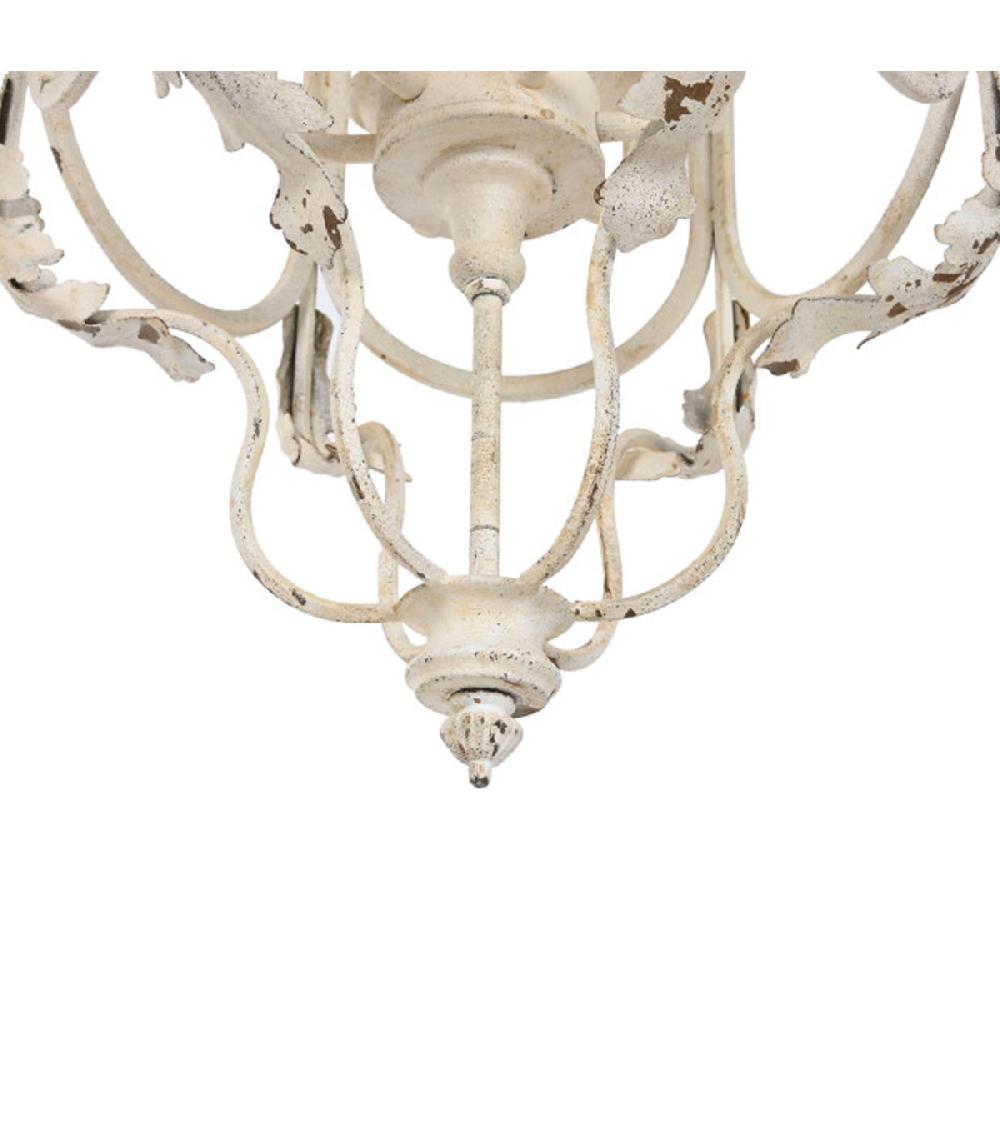 Wadiga Suspension Classique En Métal Blanc Cérusé 39x34x75cm