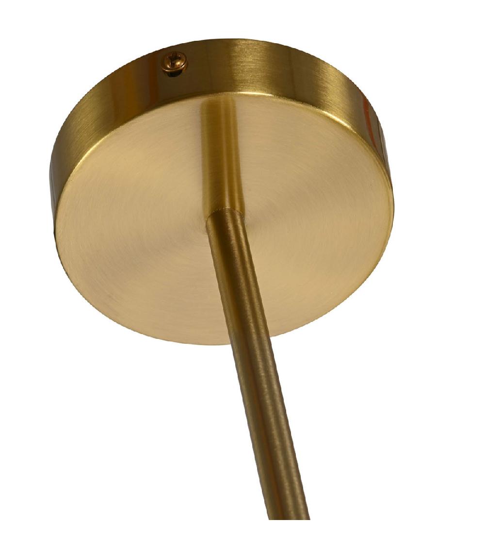 Wadiga Suspension En Métal Doré Et 8 Globes En Verre Opale Blanc 110x38x38cm