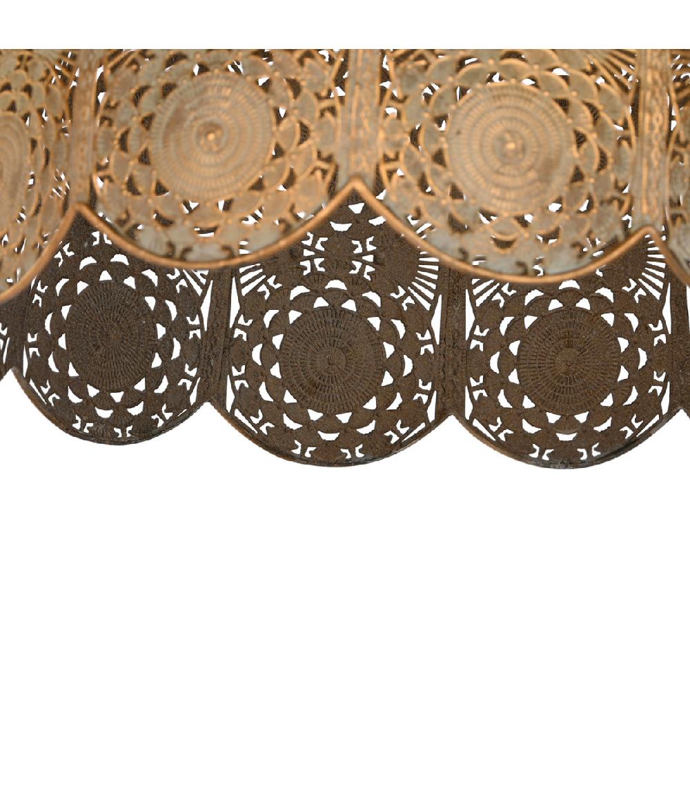 Wadiga Suspension En Métal Doré Style Oriental 38x38x33cm