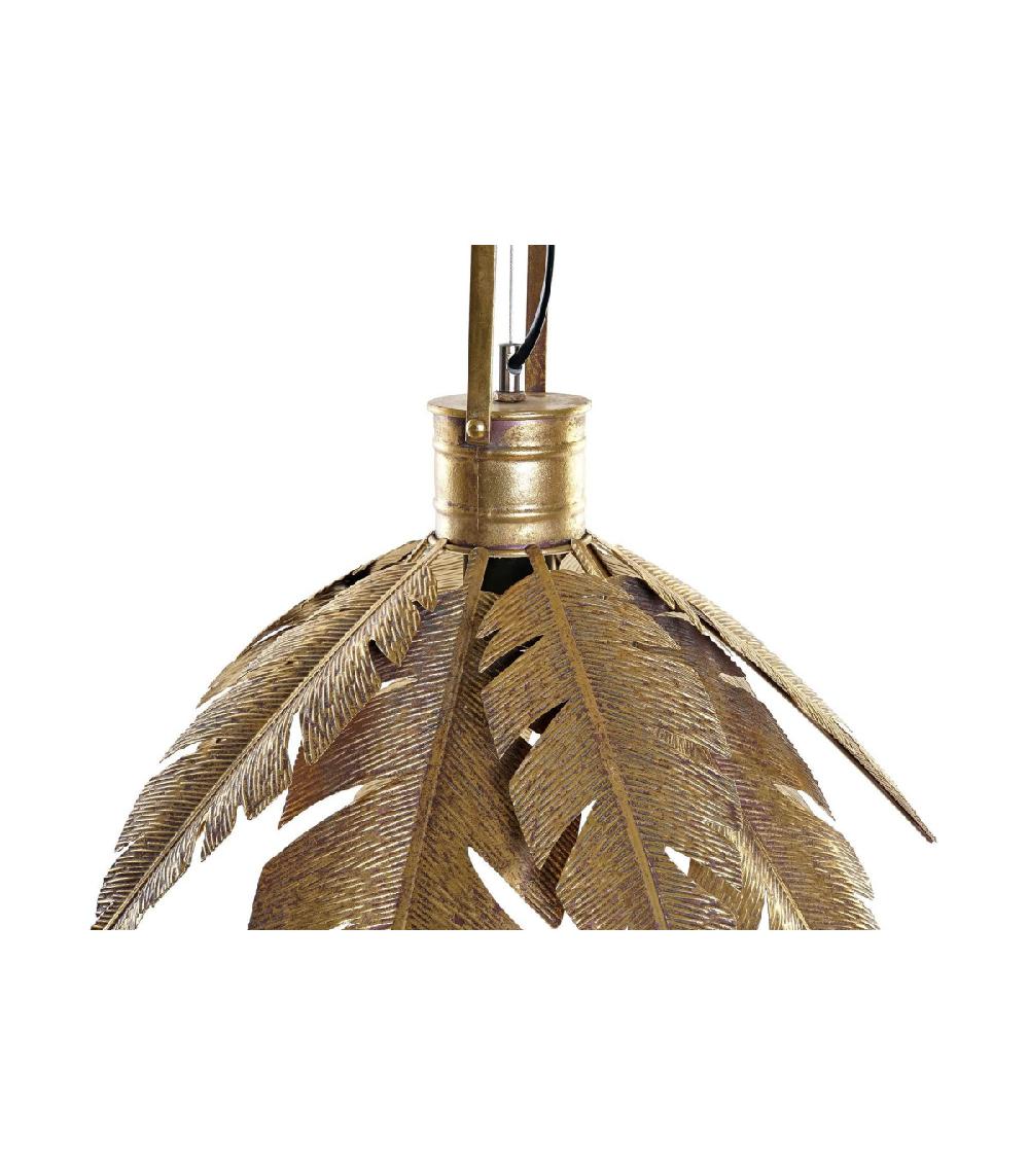 Wadiga Suspension Originale Feuillage En Métal Doré -45x45x44cm