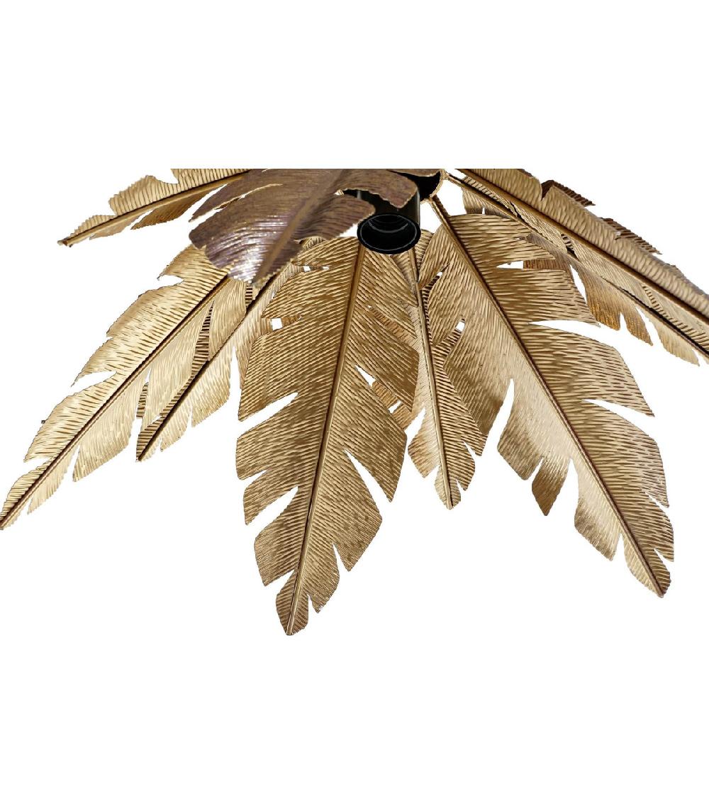 Wadiga Suspension Originale Feuillage En Métal Doré -45x45x44cm
