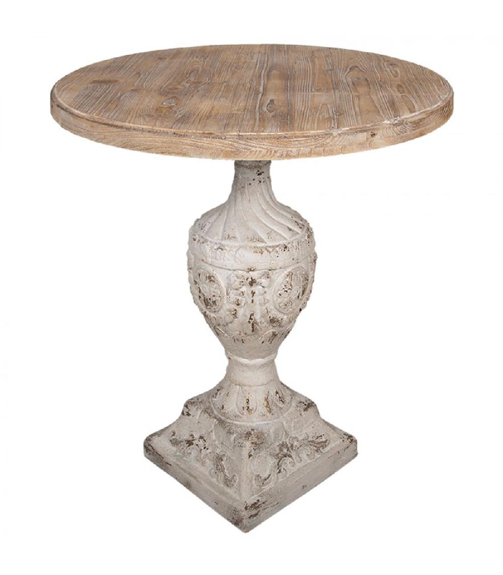 Wadiga Table à Manger Classique Ronde En Bois 76x76x78cm