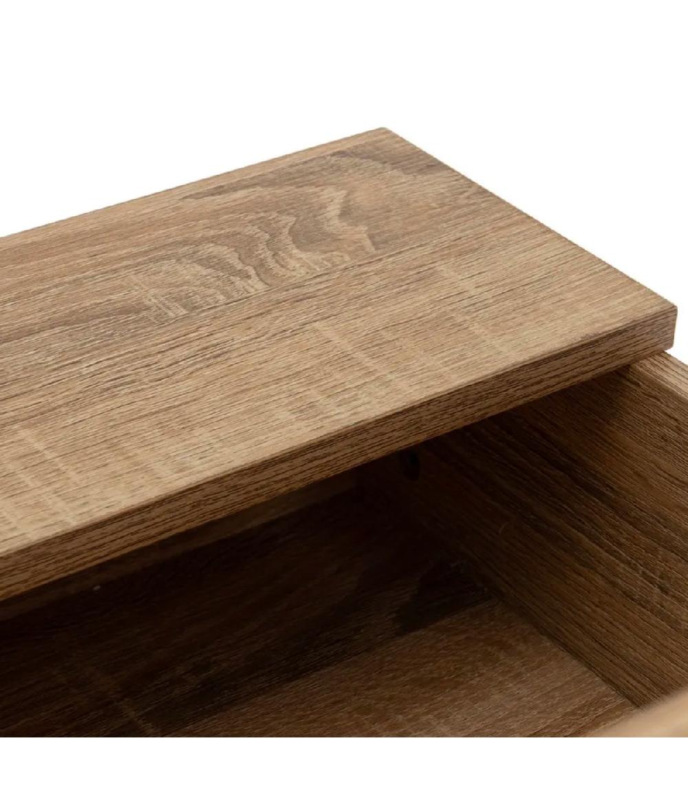 Wadiga Table Basse Coffre En Bois Et Métal Noir 100x55x40cm