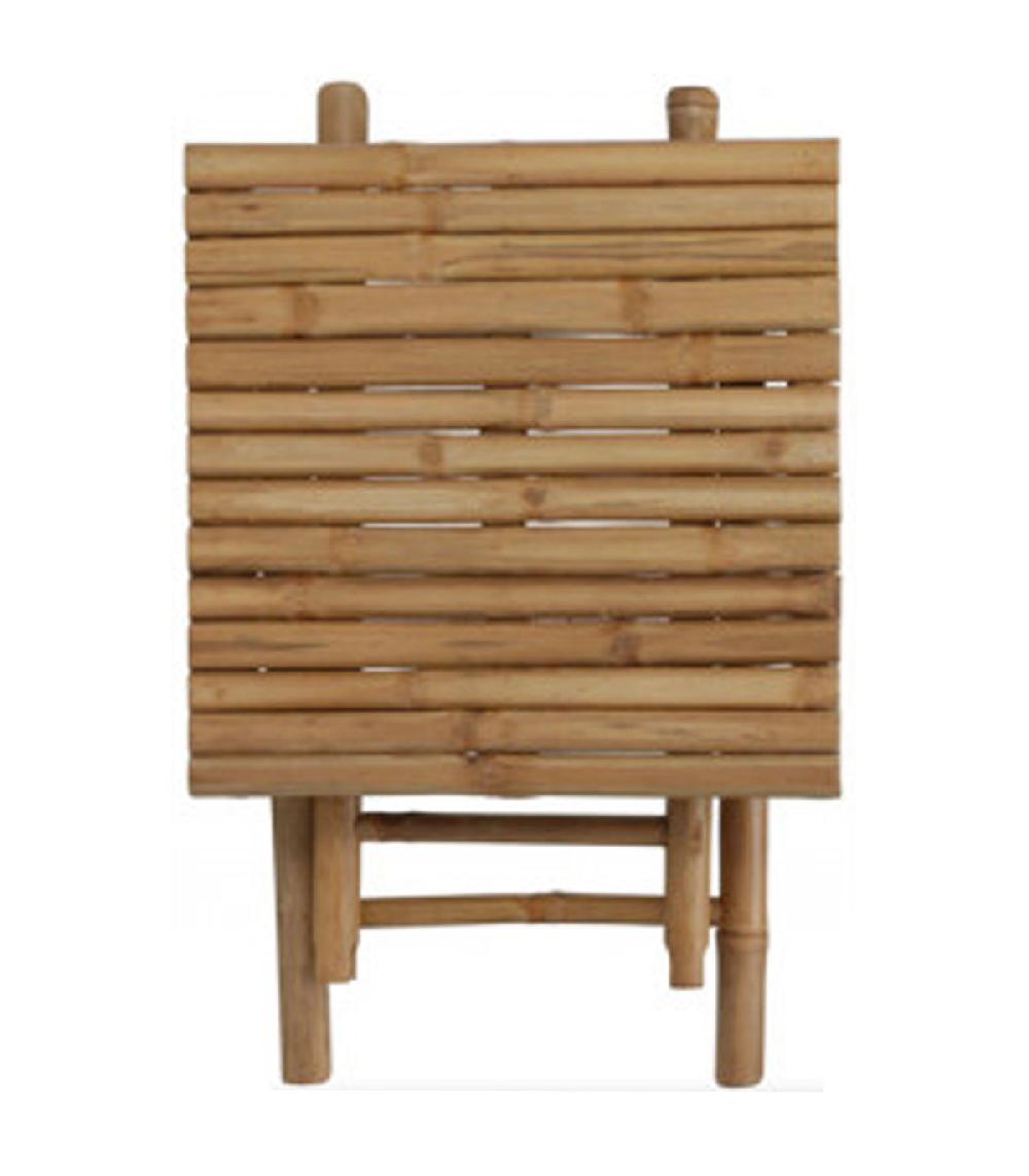 Wadiga Table Basse De Jardin En Bambou Pliable 39x39x45cm
