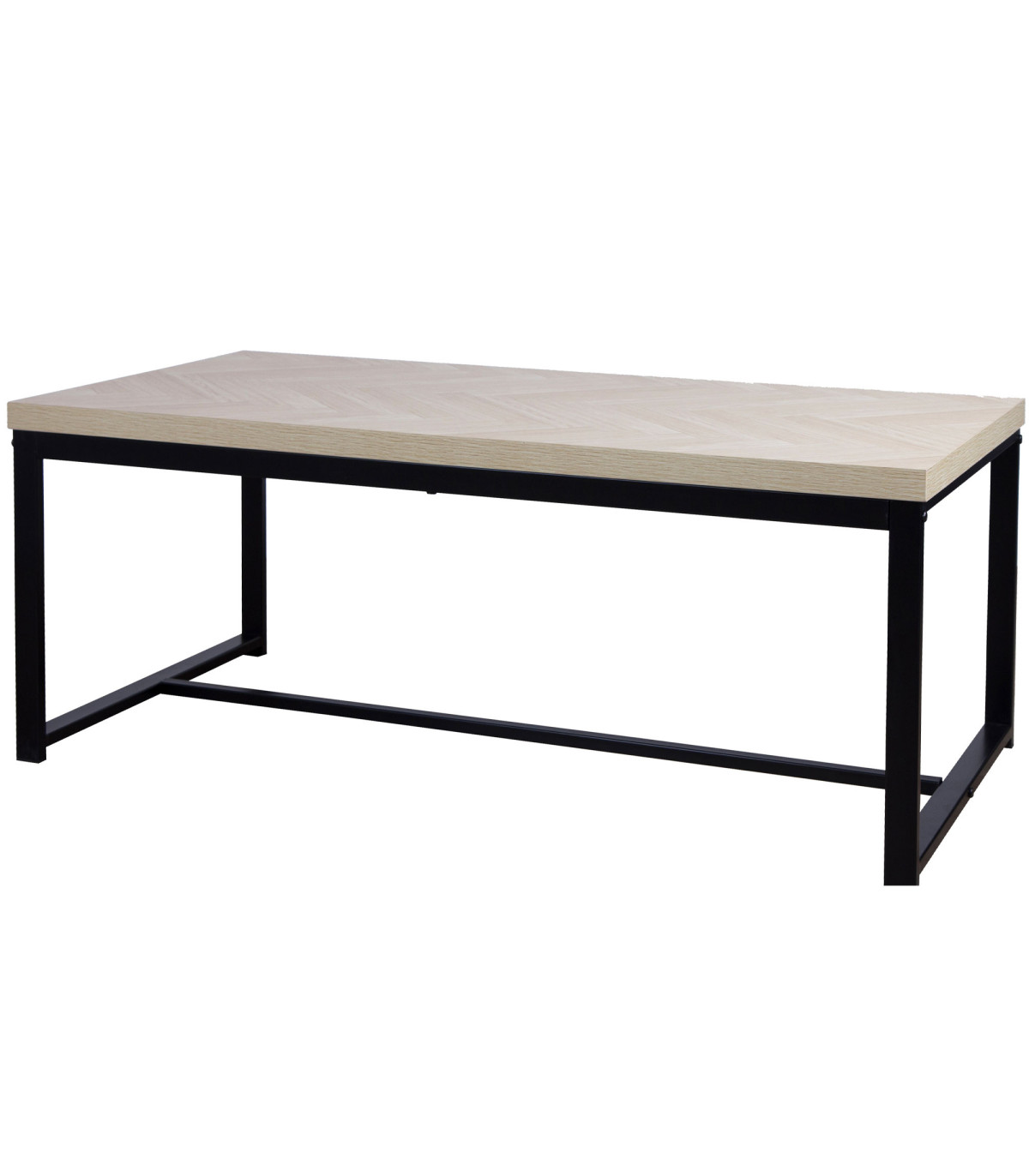 wadiga Table basse en bois et métal noir 100x50x40cm