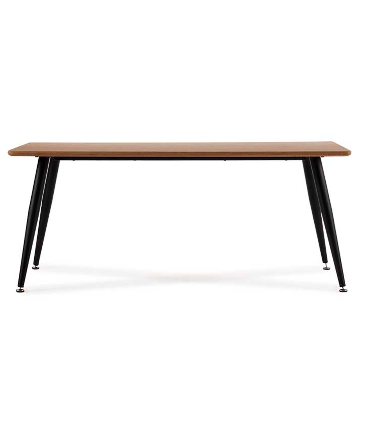 wadiga Table basse rectangulaire bois et métal noir 45x60x110cm