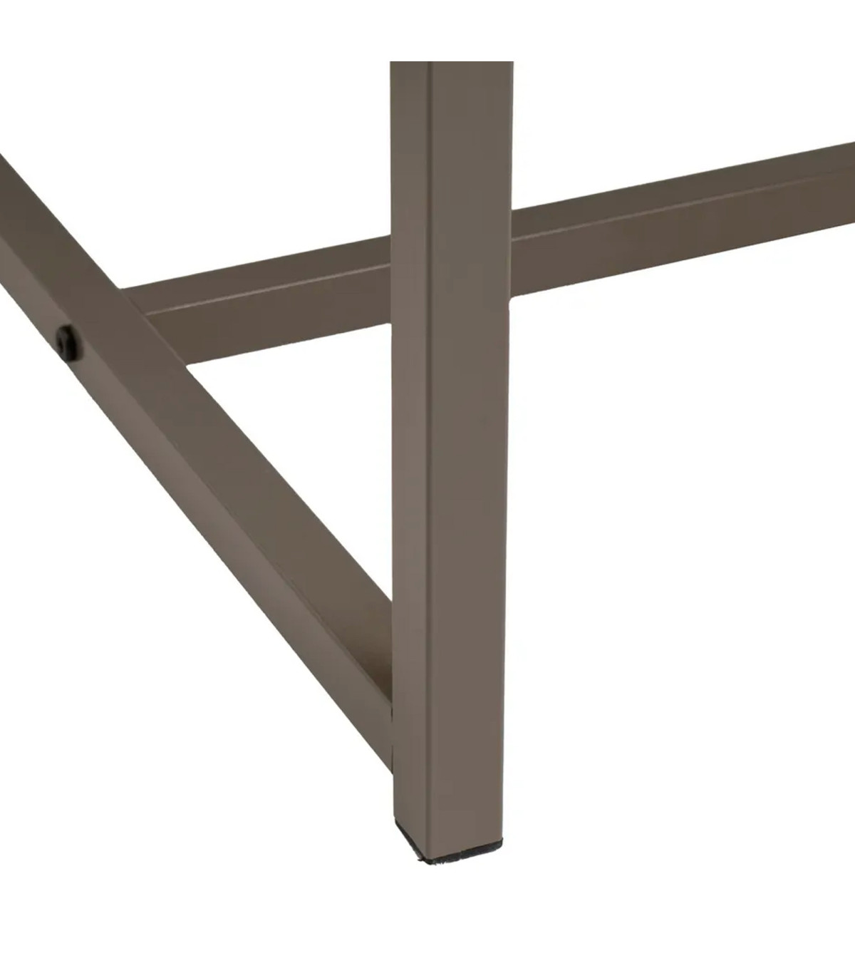 Wadiga Table Basse Rectangulaire Couleur Bois Naturel Et Métal Gris 100x50x36cm