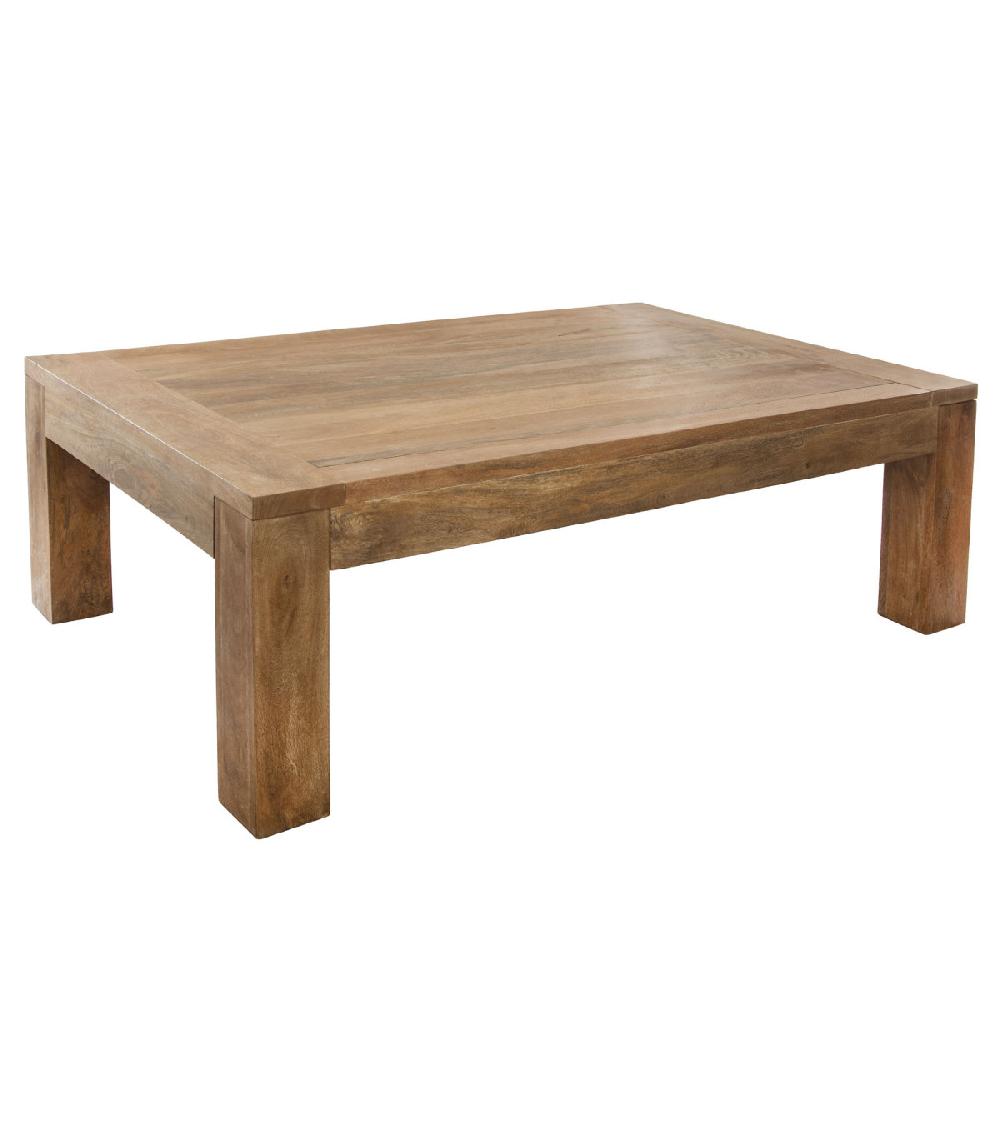 wadiga Table basse rectangulaire en bois de manguier 130x80x40cm