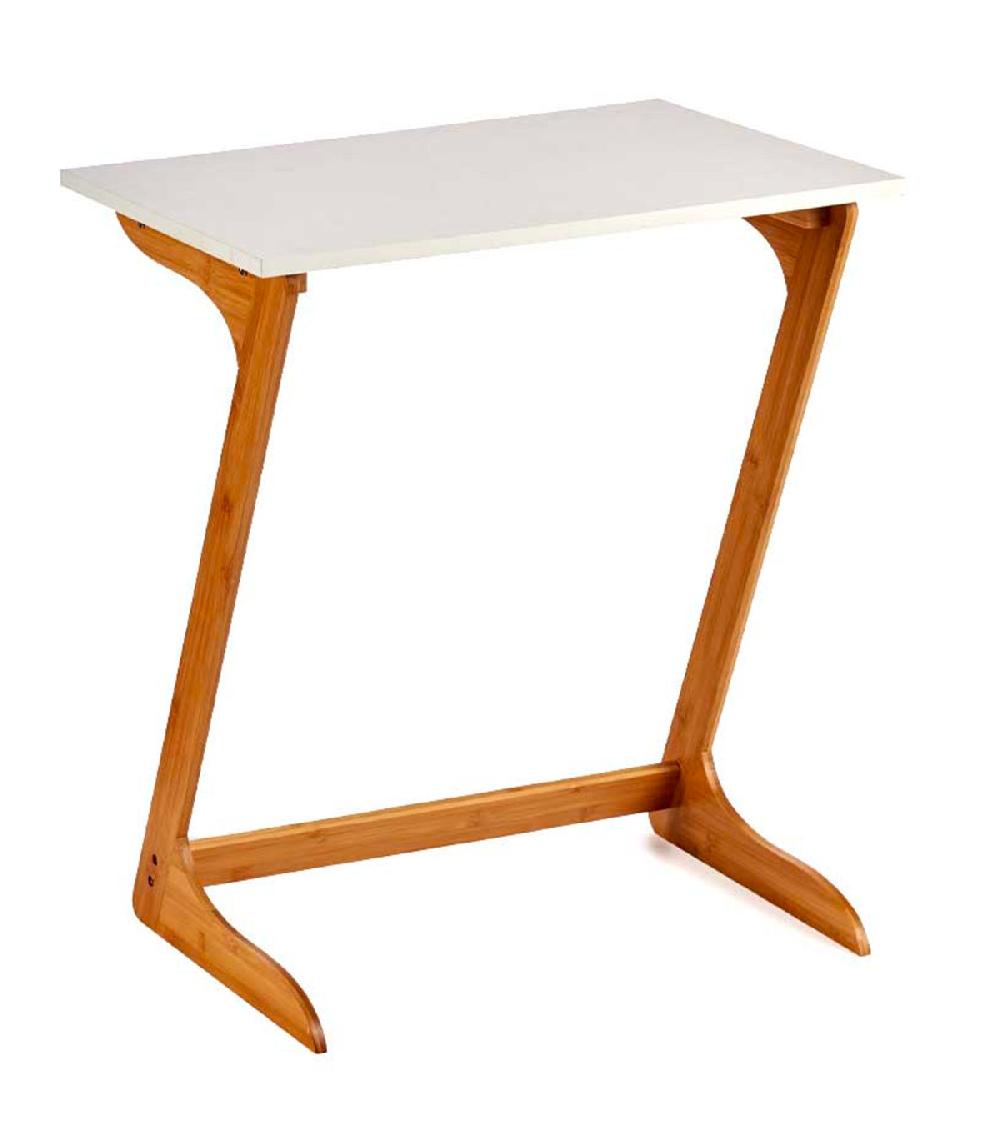 wadiga Table d'appoint bout de canapé en bambou 60x40x70cm
