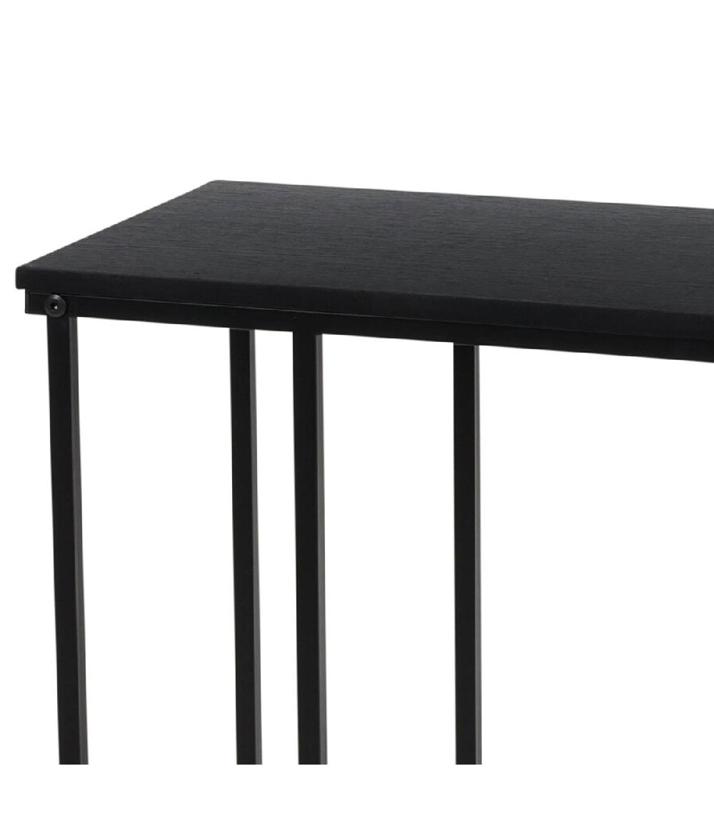 Wadiga Table D'appoint Bout De Canapé En Bois Et Métal Noir