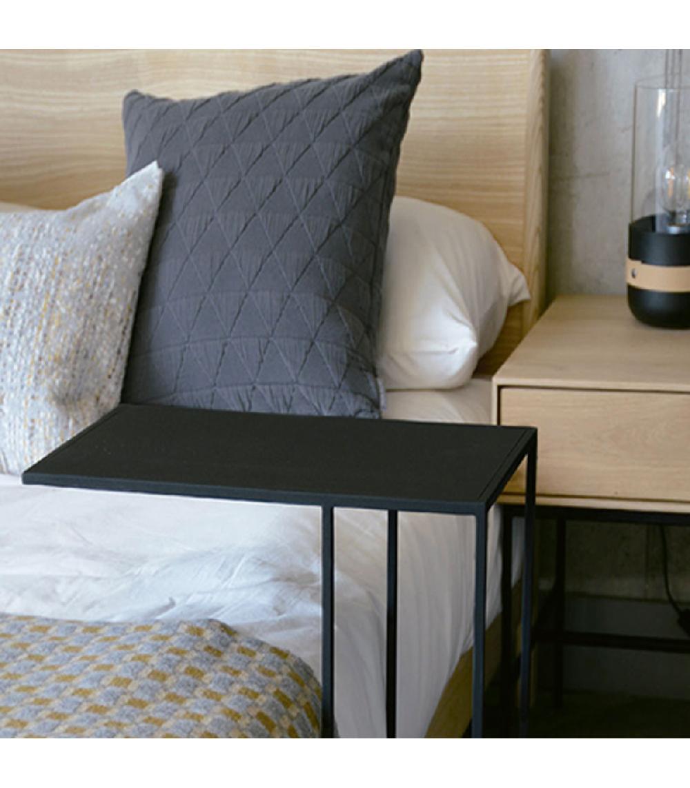 Wadiga Table D'appoint Bout De Canapé En Métal Noir 40x30x58cm