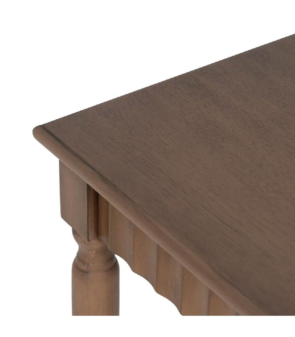 Wadiga Table D'appoint Carrée Marron En Bois 36x36x71cm