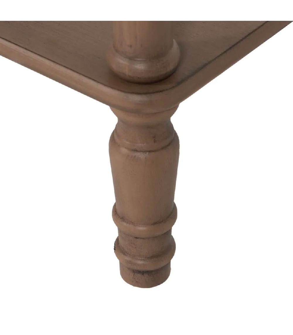 Wadiga Table D'appoint Carrée Marron En Bois 36x36x71cm