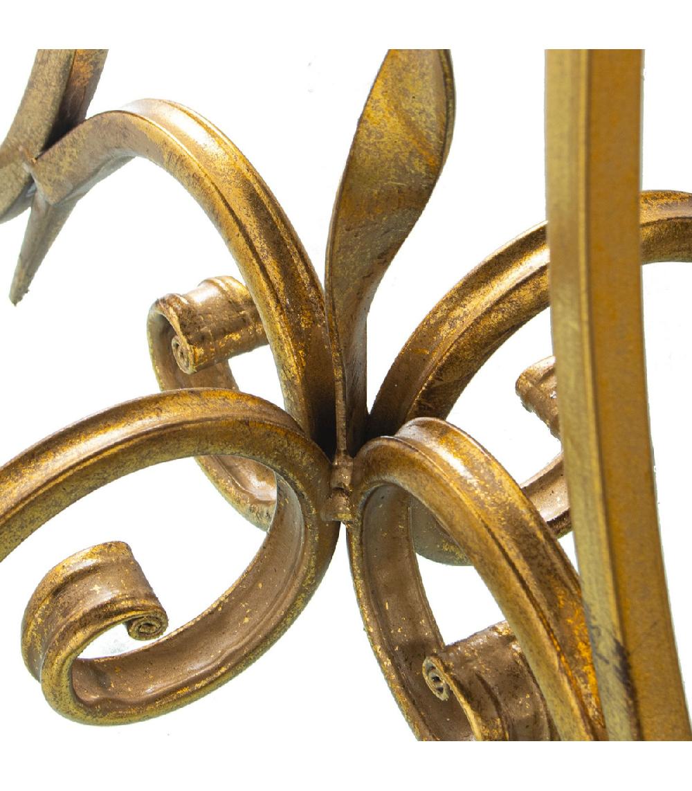 Wadiga Table D'appoint En Métal Doré Et Plateau Miroir 48x48x60cm