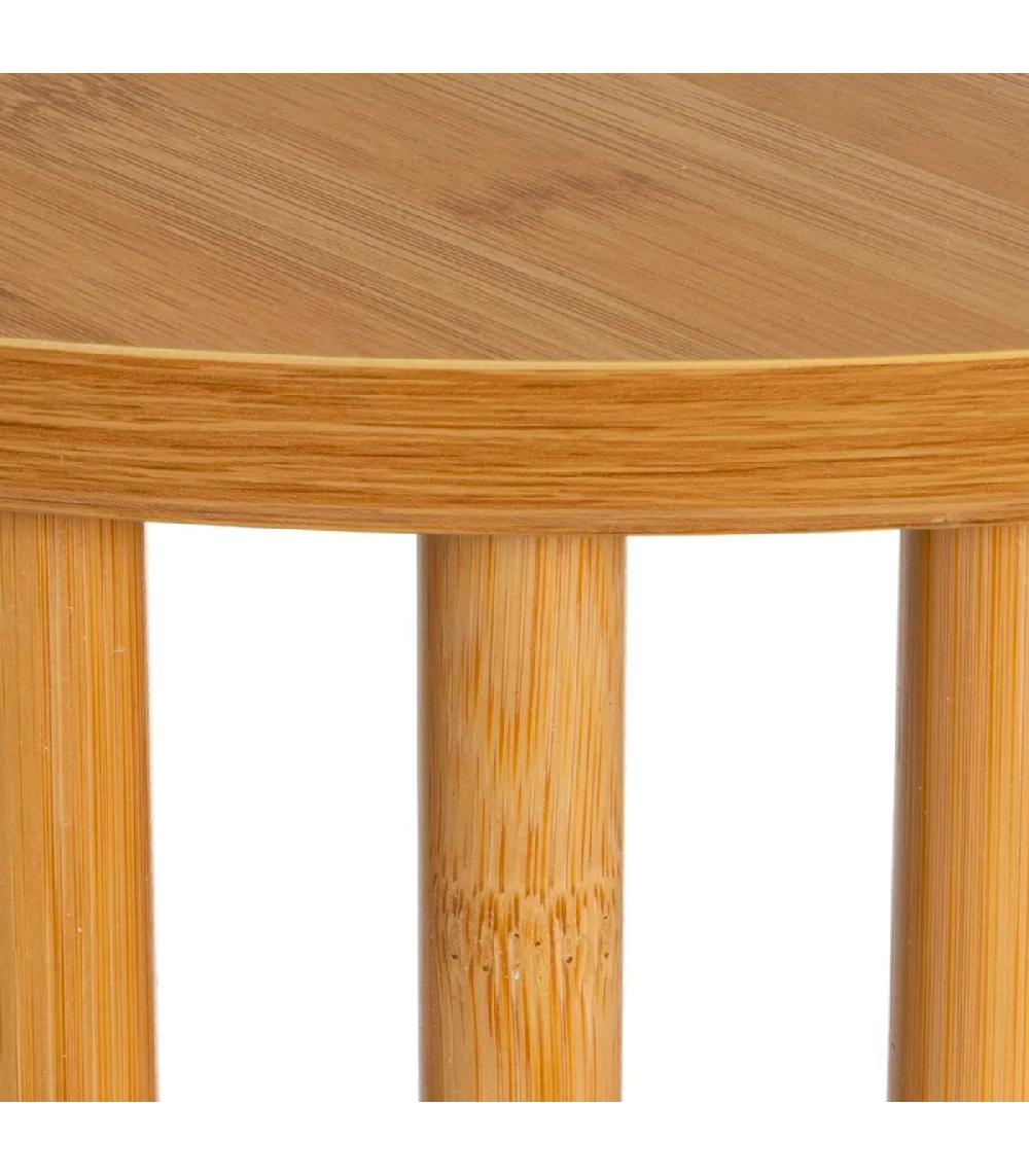 Wadiga Table D'appoint Ronde Bout De Canapé Bois 40x40x40cm