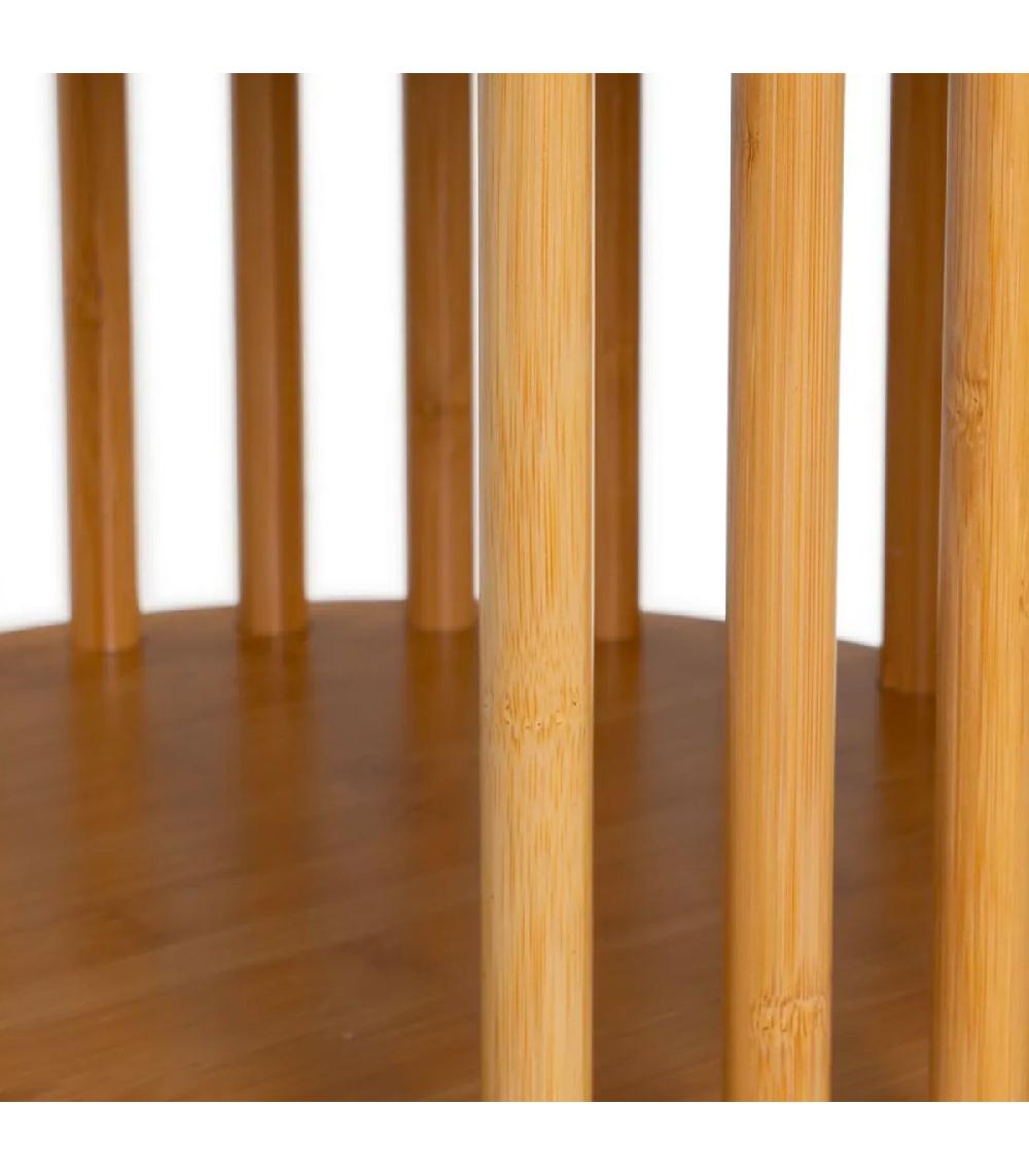 Wadiga Table D'appoint Ronde Bout De Canapé Bois 40x40x40cm