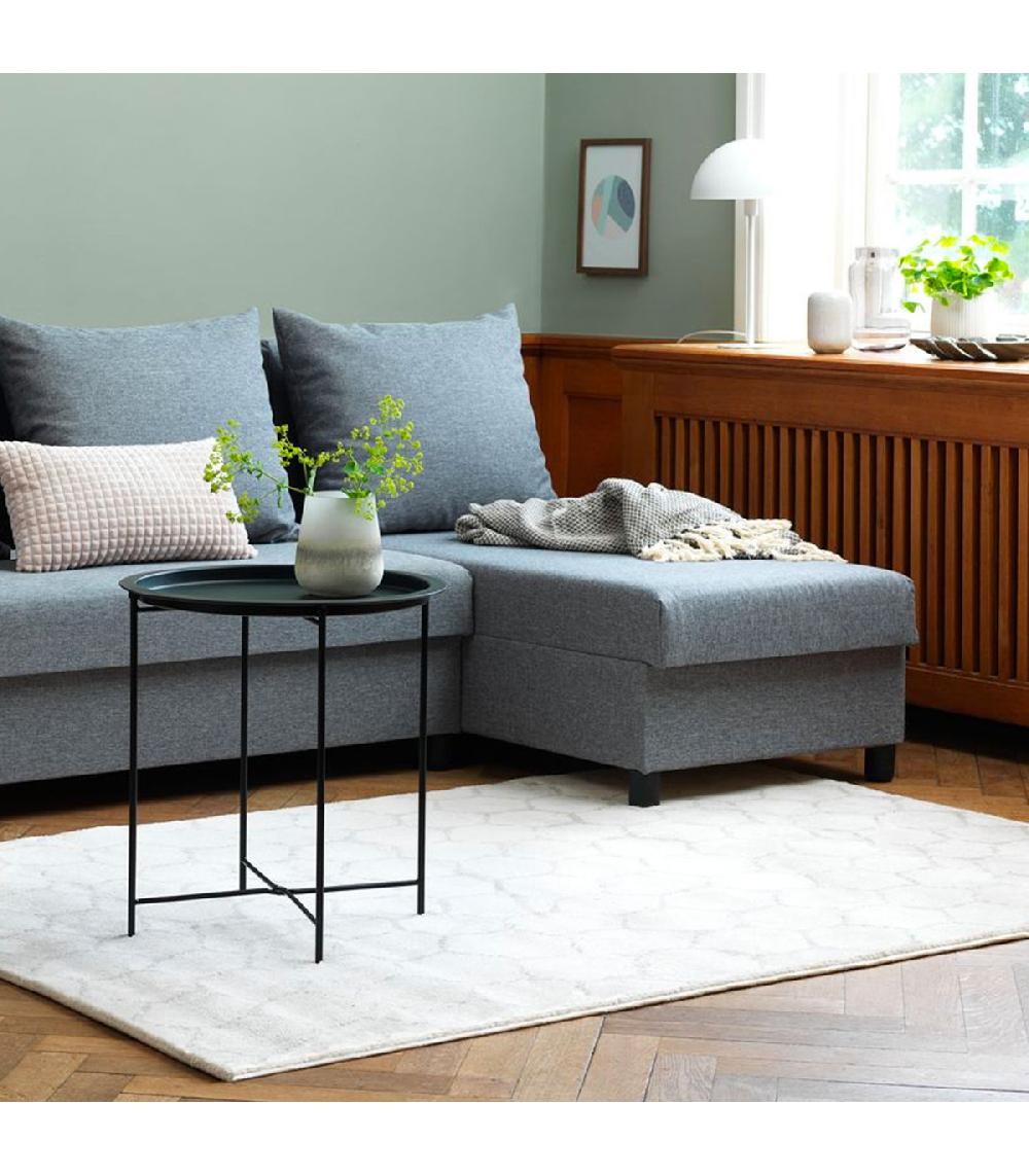 Wadiga Table D'appoint Ronde En Métal Noir 47x47x51cm