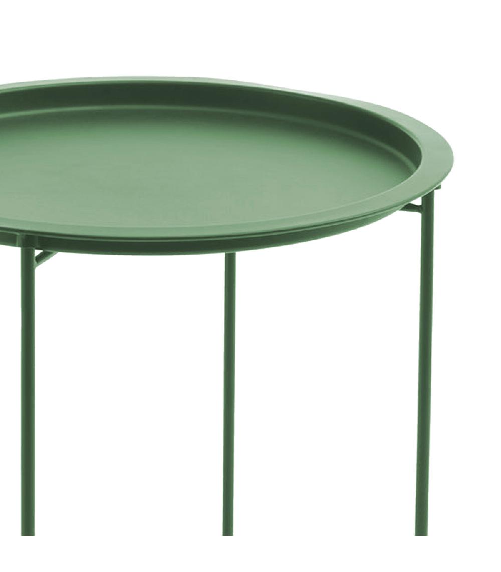 Wadiga Table D'appoint Ronde En Métal Vert Olive 47x47x51cm