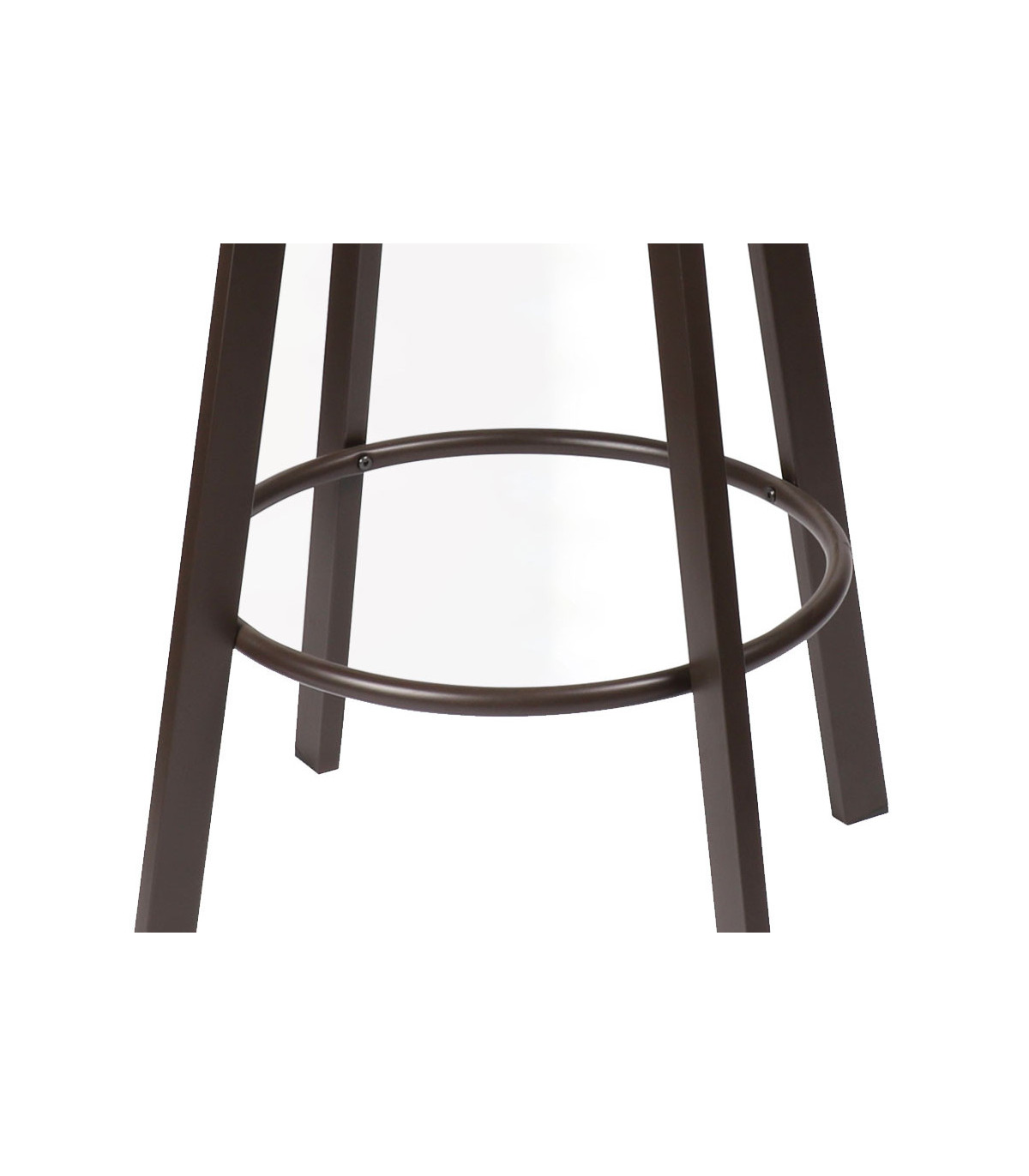 Wadiga Table De Bar Ronde Style Industriel En Bois Et Métal Noir Ajustable
