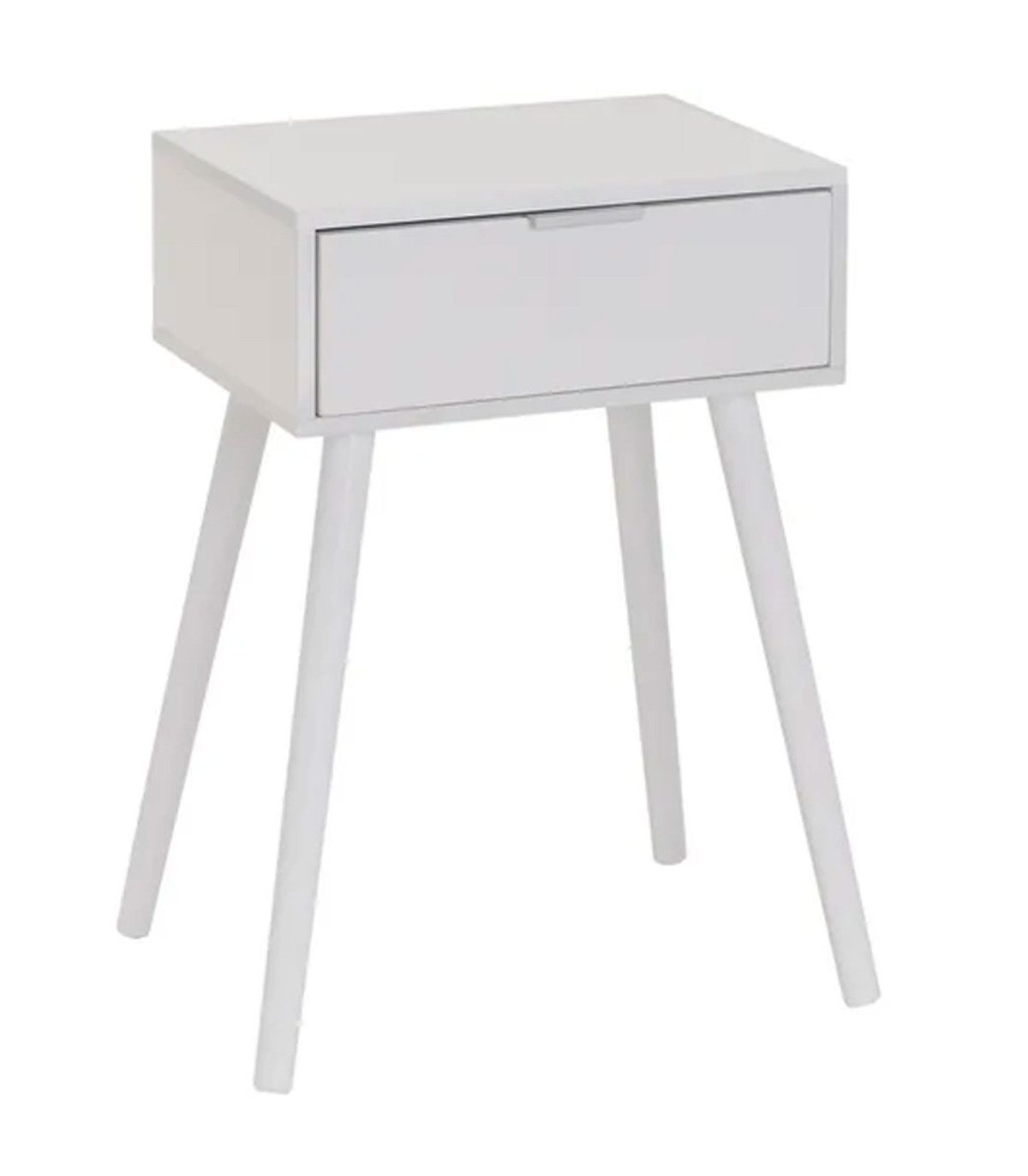 wadiga Table de chevet 1 tiroir bois blanc 45x35x59cm