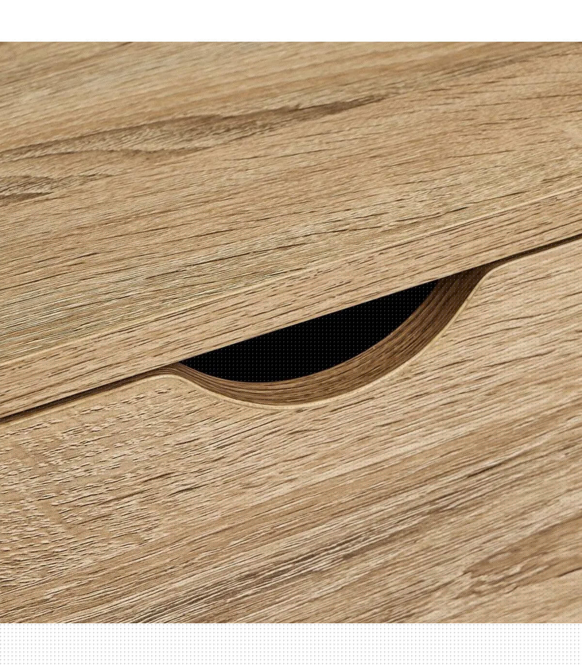 Wadiga Table De Chevet 1 Tiroir Bois Et Noir 40x35x49.5cm