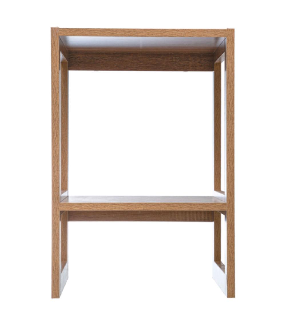 Wadiga Table De Chevet Bois 2 Plateaux - 34.5x33.5x51cm