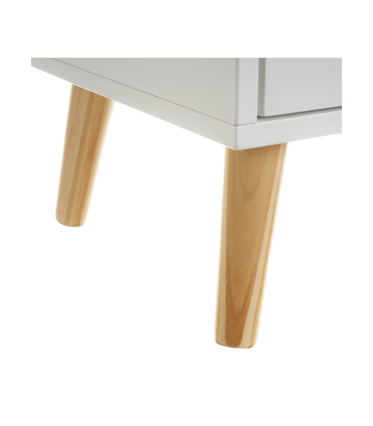 Wadiga Table De Chevet Bois Enfant Blanc étoile - 40x30x50cm