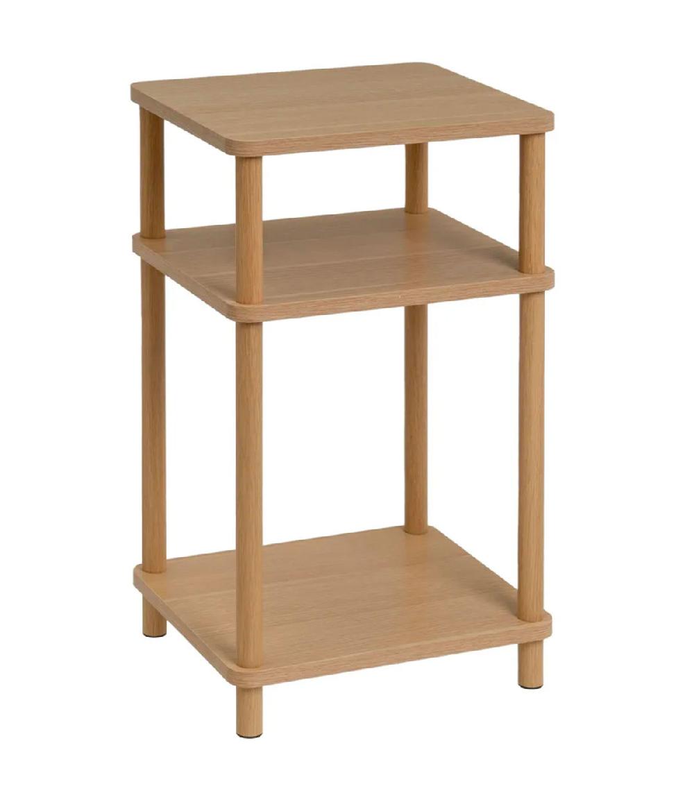 wadiga Table de chevet en bois 1 étagère 34x30x56cm