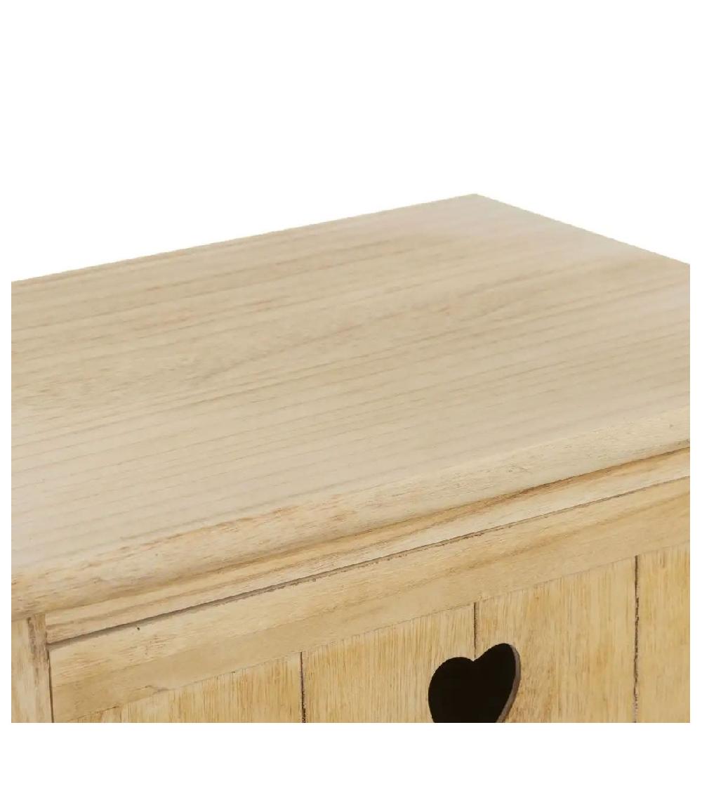 Wadiga Table De Chevet En Bois 1 Tiroir + 1 Panier Country