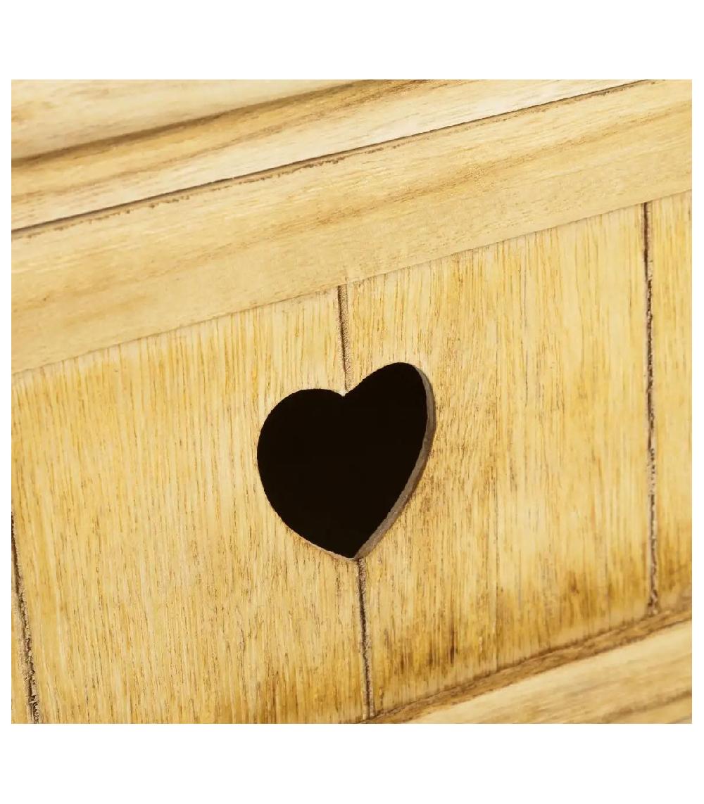 Wadiga Table De Chevet En Bois 1 Tiroir + 1 Panier Country