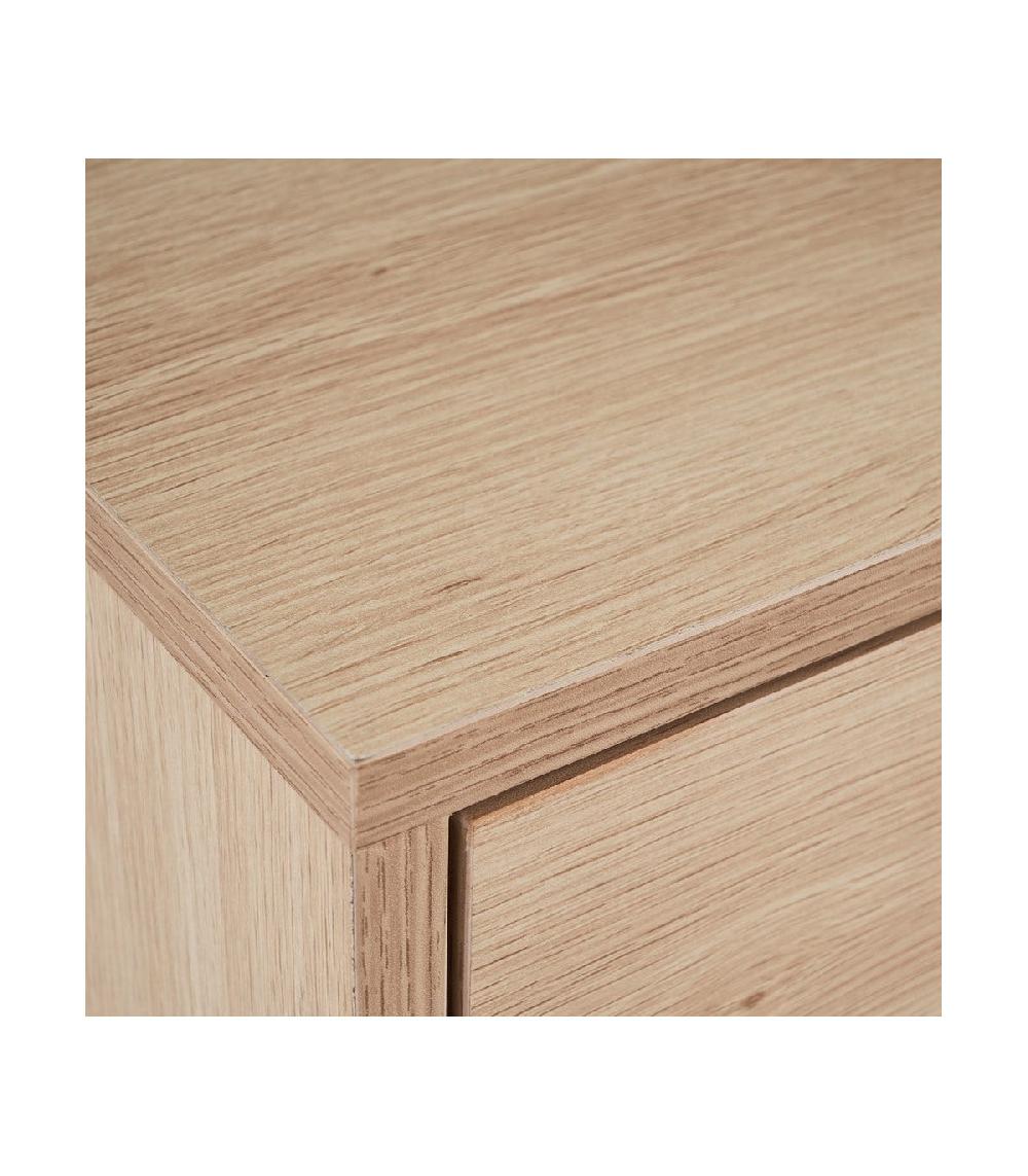 Wadiga Table De Chevet En Bois Et Métal Blanc 1 Tiroir - 40x35x47cm