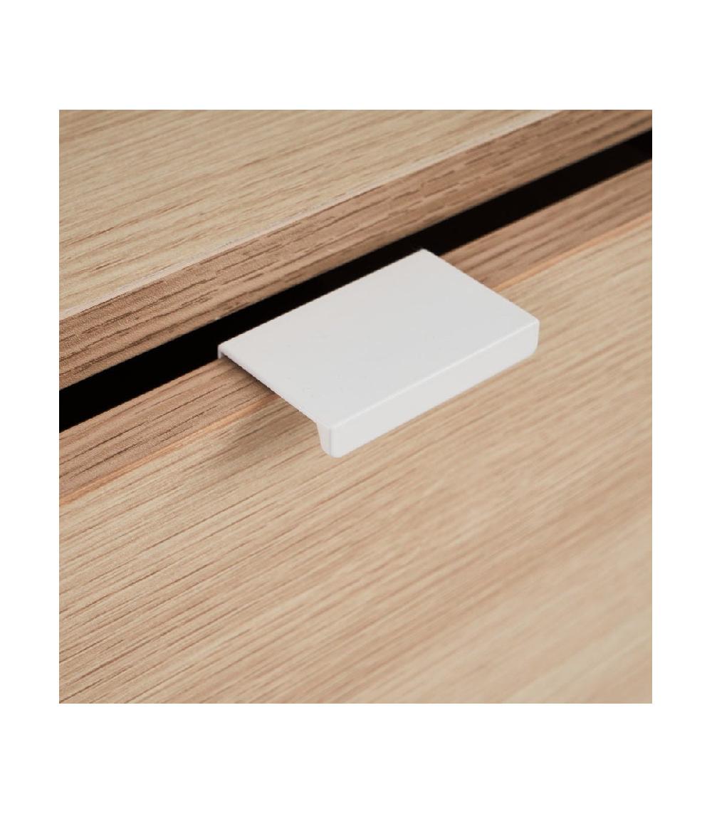 Wadiga Table De Chevet En Bois Et Métal Blanc 1 Tiroir - 40x35x47cm