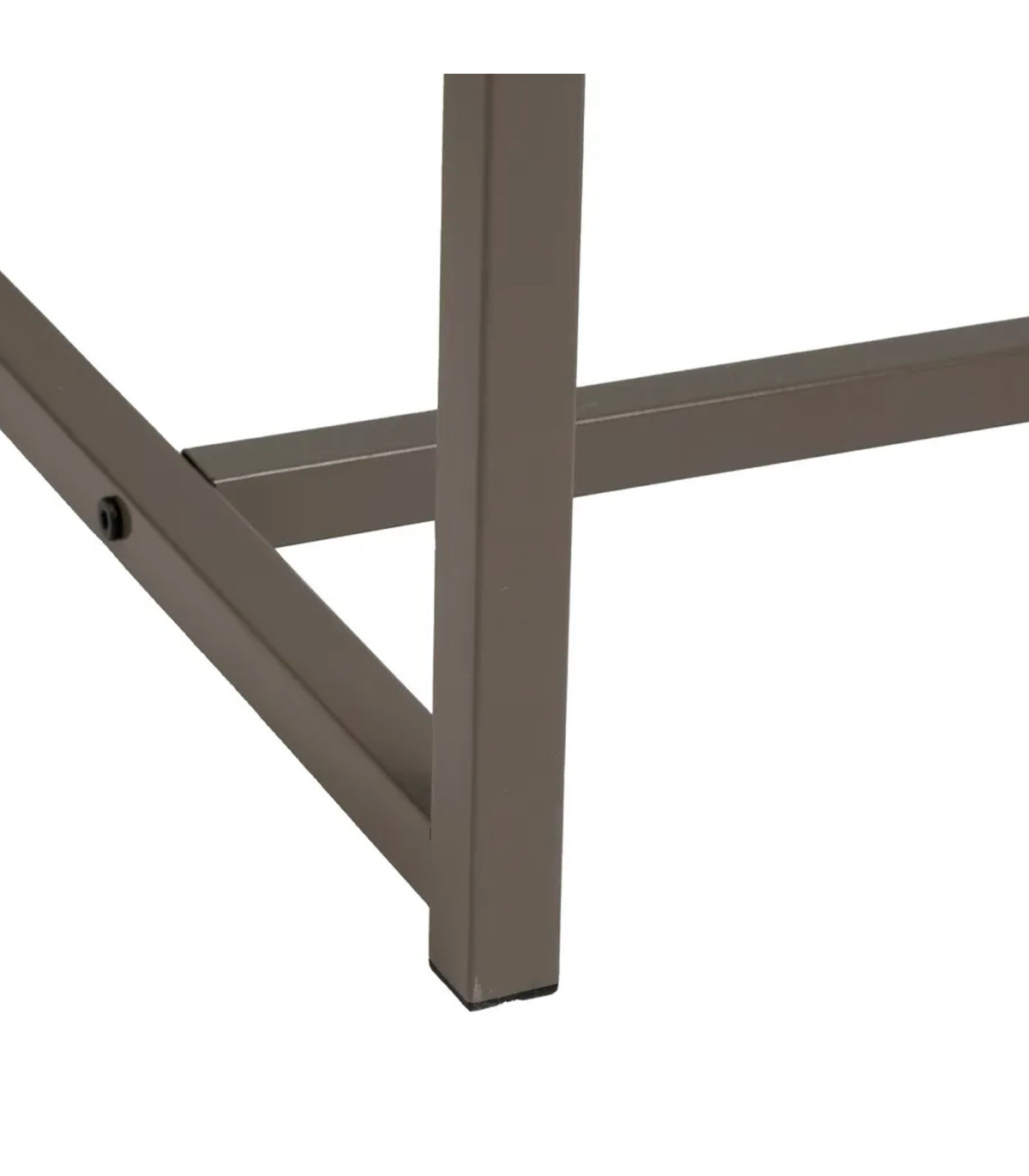 Wadiga Table De Chevet En Couleur Bois Naturel Et Métal Gris 40x40x50cm