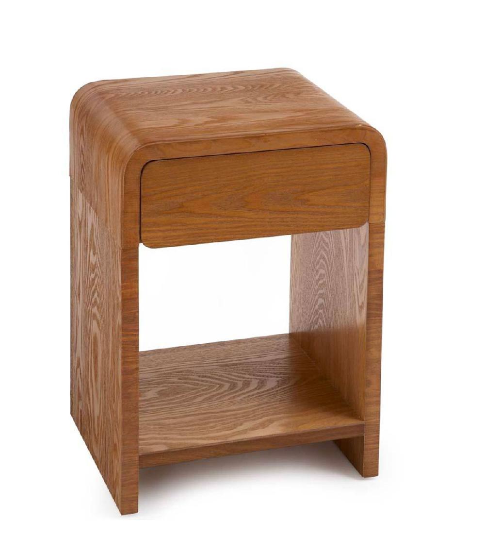 wadiga Table de chevet en frêne 1 tiroir 40x34x56cm