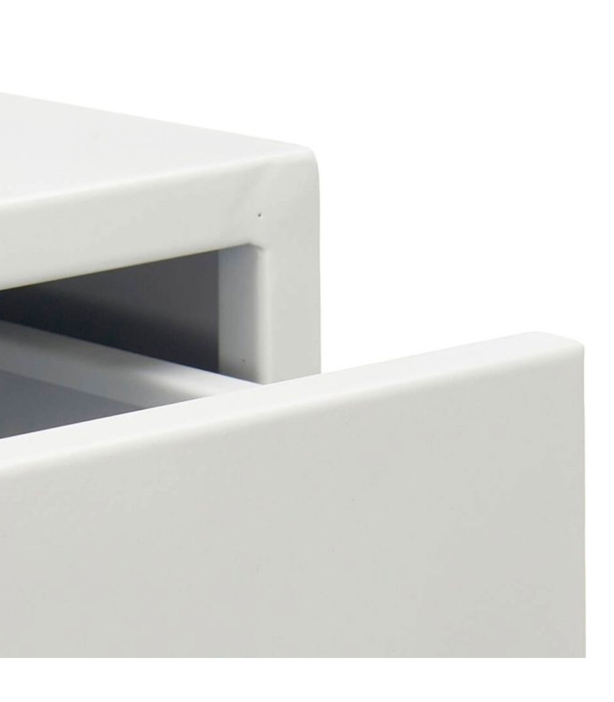 Wadiga Table De Chevet En Métal Gris Clair 1 Tiroir 35x42x50cm