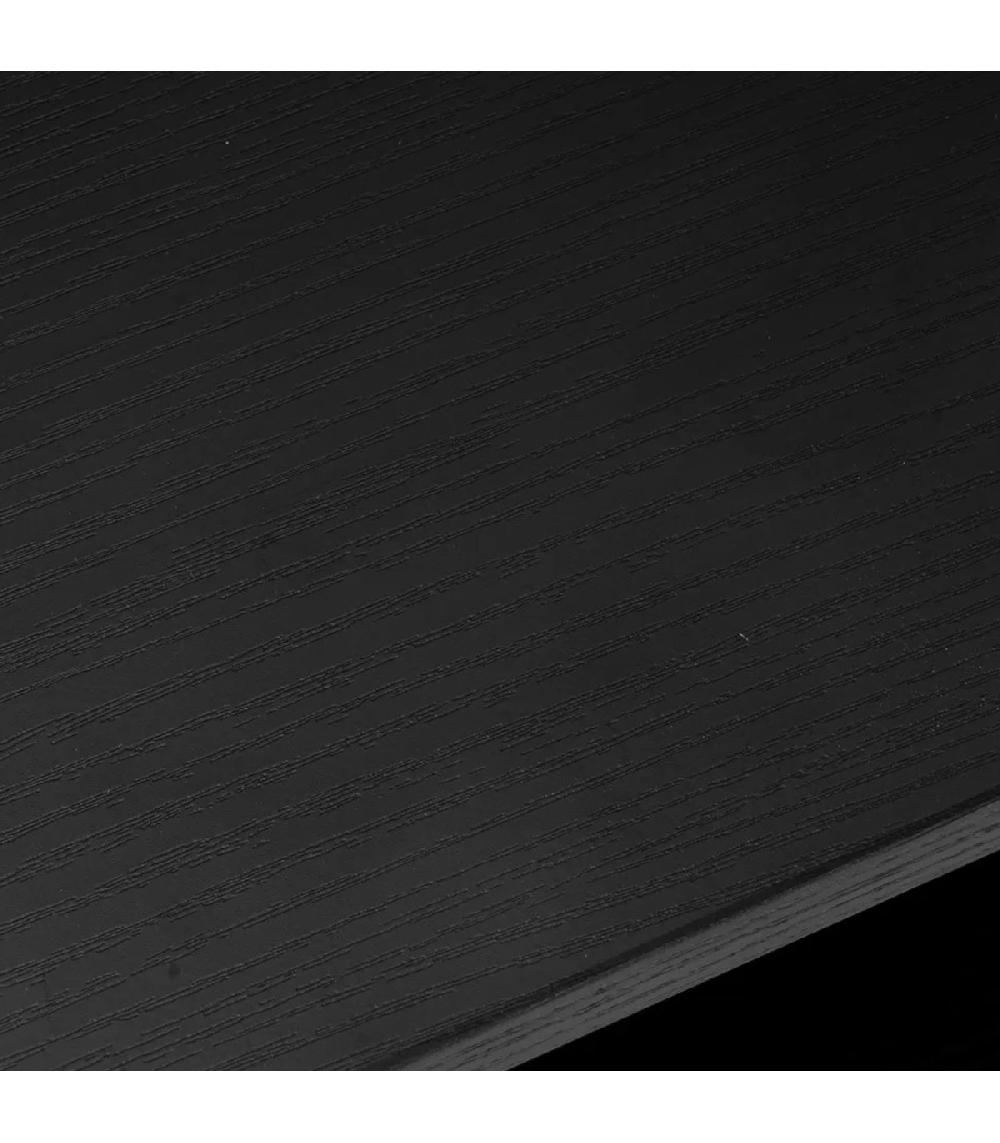 Wadiga Table De Chevet Noire Métal Et Corde 34x30x56cm