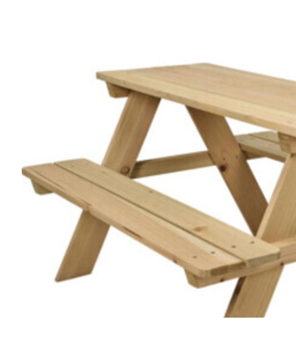Wadiga Table De Pique-nique En Bois Pour Enfant 79x89x50cm