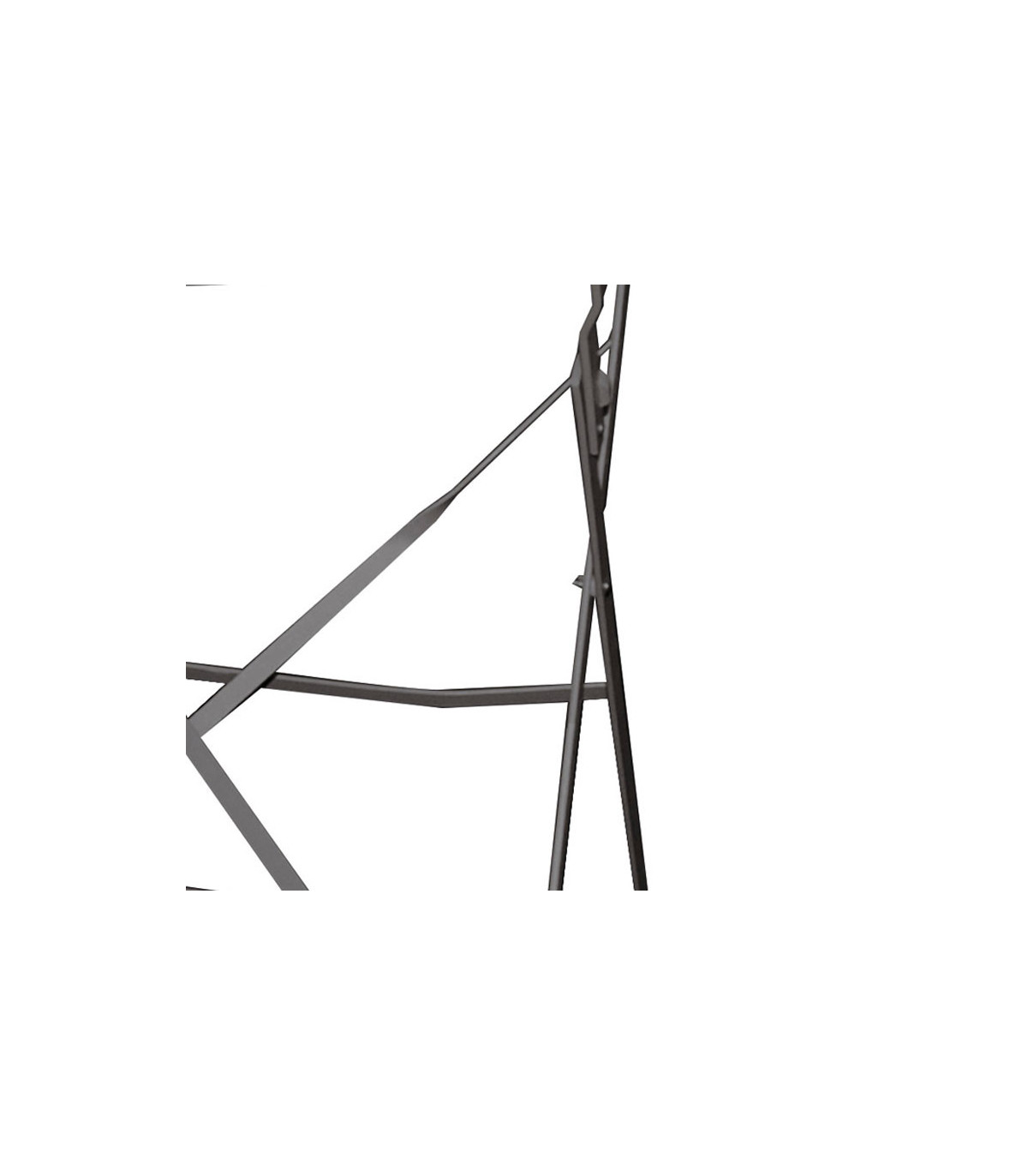 Wadiga Table Ronde De Jardin Pliable En Métal Gris Anthracite - 60x60x71cm