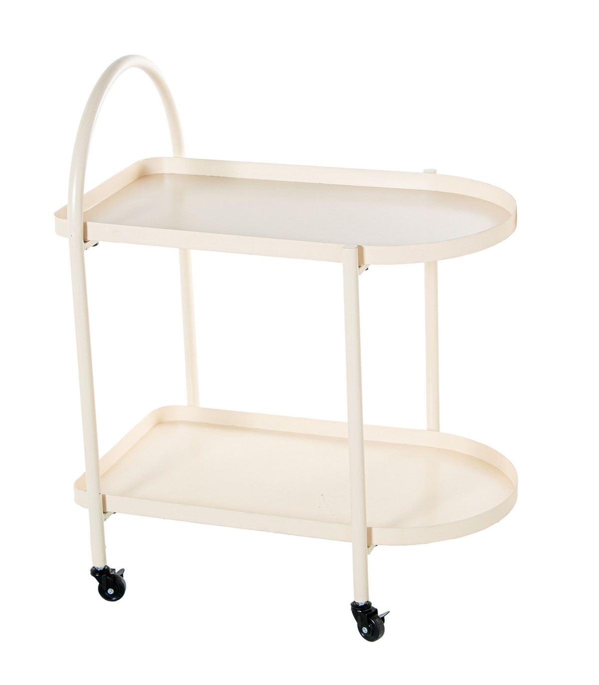 Wadiga Table Roulante Desserte Cuisine En Métal Blanc 60x40x74cm