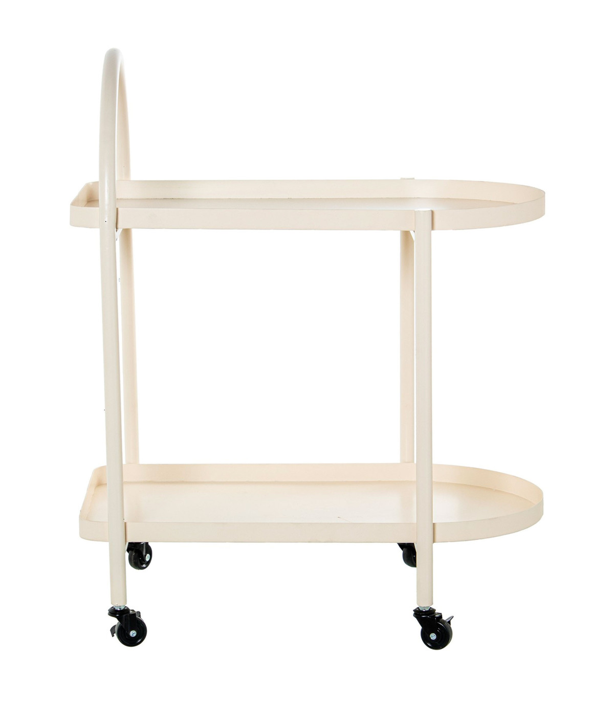 wadiga Table roulante desserte cuisine en métal blanc 60x40x74cm