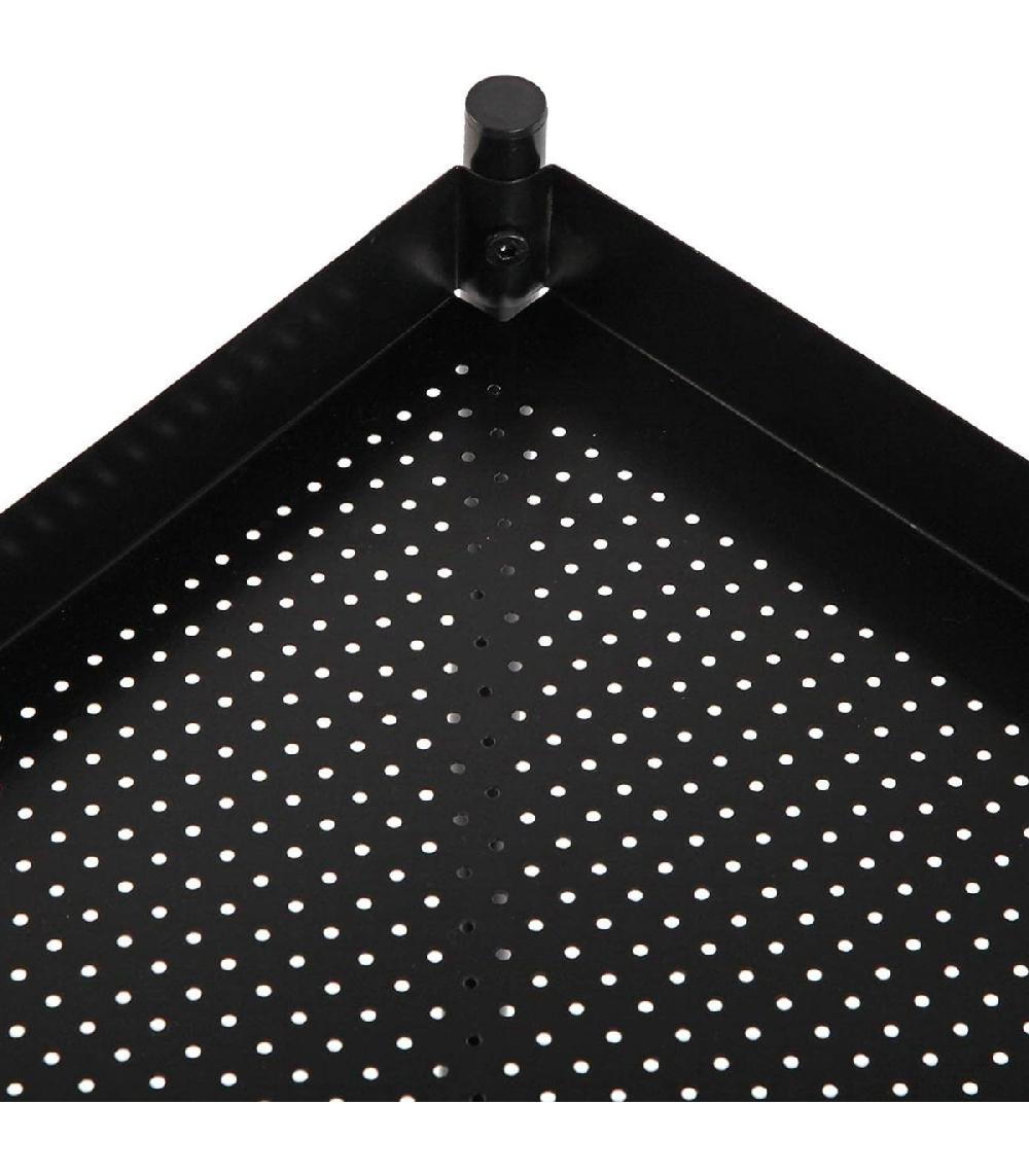 Wadiga Table Roulante Desserte Cuisine En Métal Noir 70.5x32x62cm