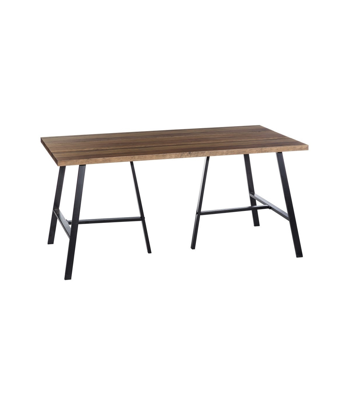 wadiga Table Salle à Manger en Bois et Métal - 160x90cm