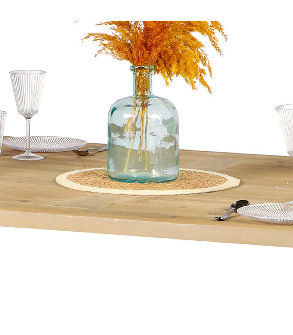 Wadiga Table Salle à Manger En Bois Et Métal Noir 200x100x75cm