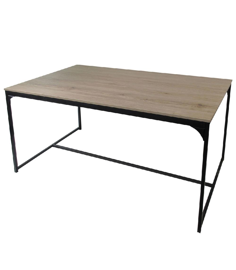 Wadiga Table Salle à Manger En Bois Et Métal Style Industriel